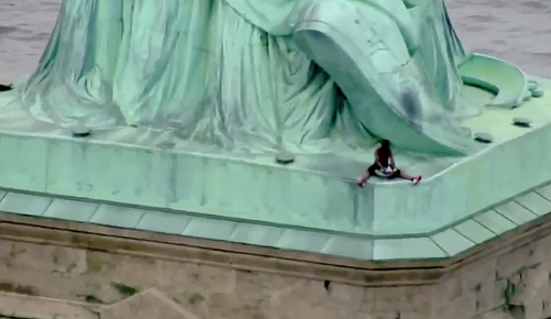 Woman Who Scaled Statue Of Liberty Was Protesting Trump's Immigration Policies